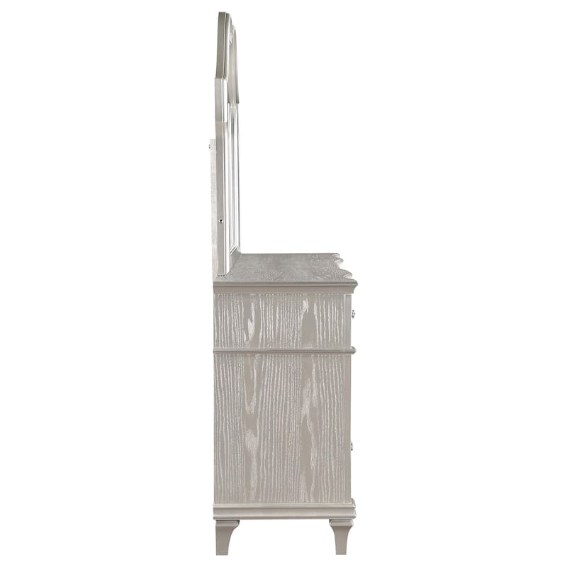 Evangeline Modern Classic Wood 9-drawer Bedroom Dresser Silver Oak