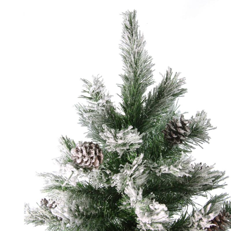 Medium Flocked Angel Pine Artificial Christmas Tree - 7' - Unlit - 7 Foot