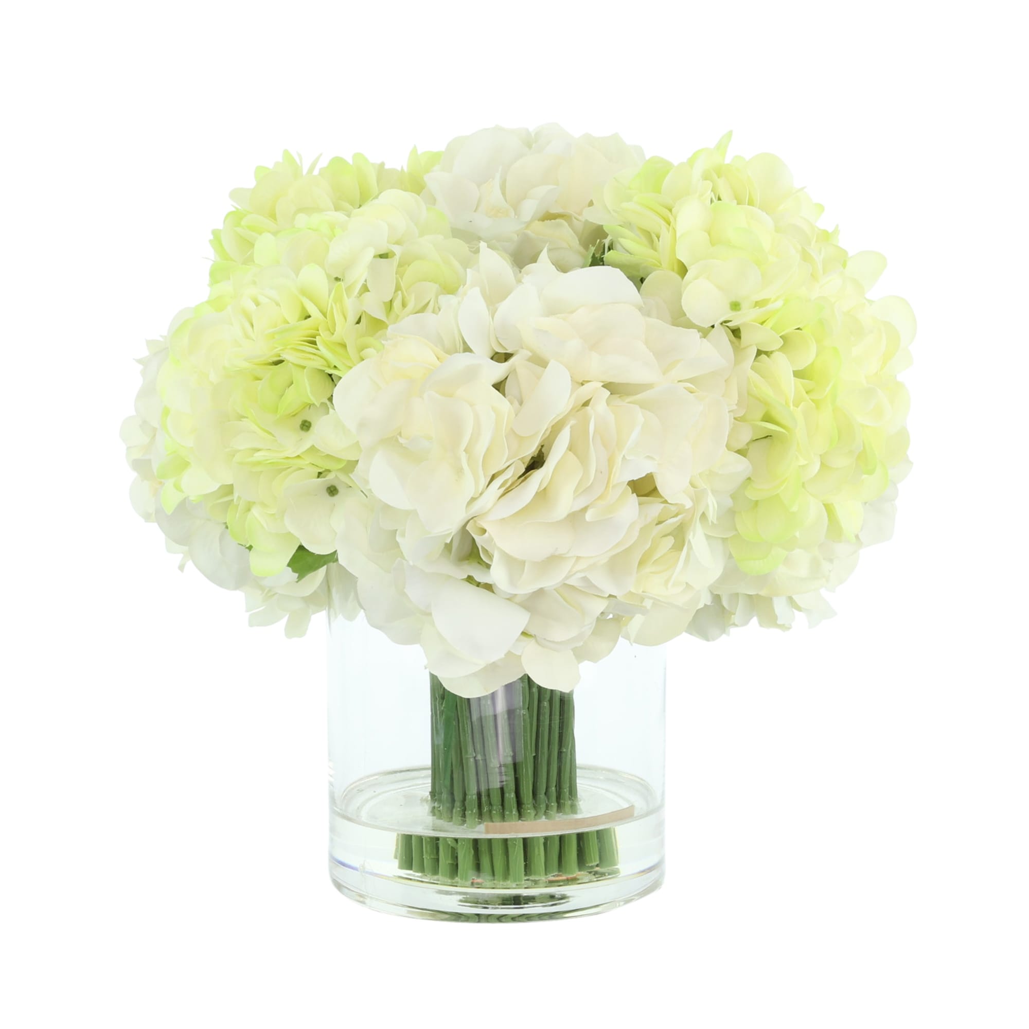 Traditional Hydrangea Arrangement in Glass Vase