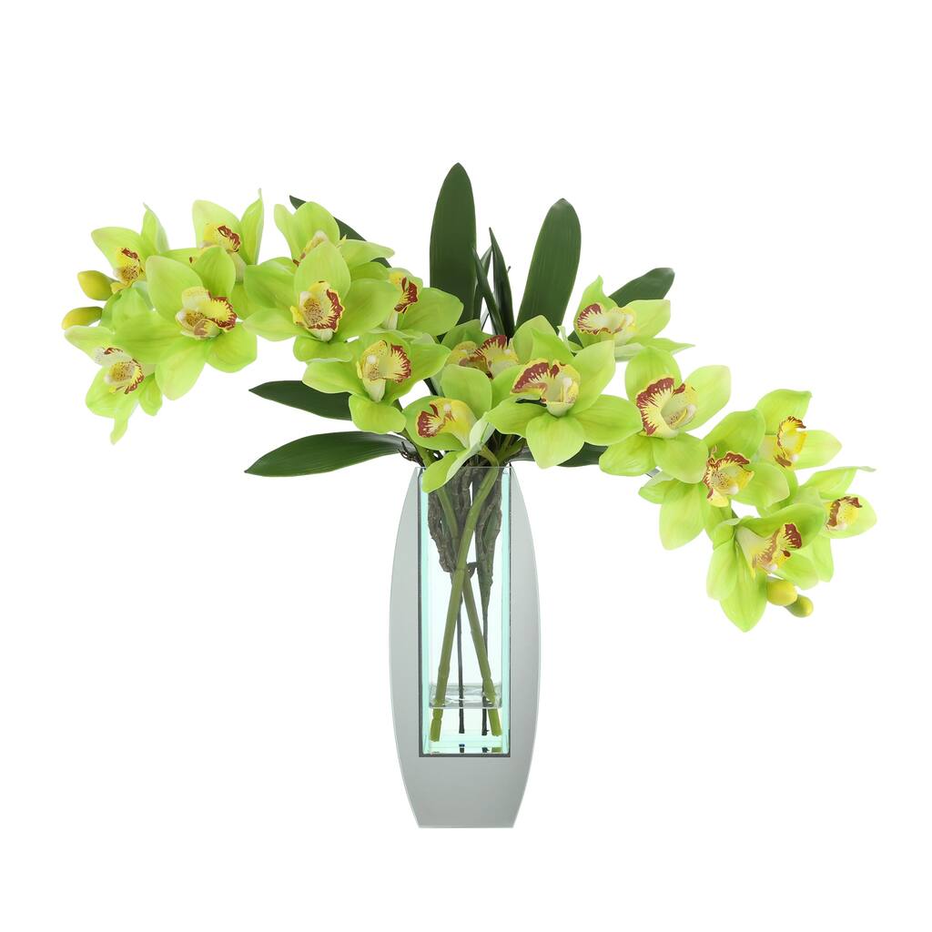 Orchid Arrangement in Mirror Vase - 24