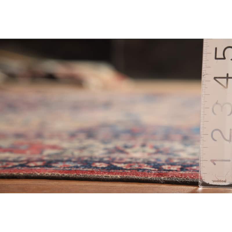 Hand Knotted Oriental 100% Wool Carpet Traditional Floral Pink Tabriz Area Rug - 11' 0'' X 8' 0''