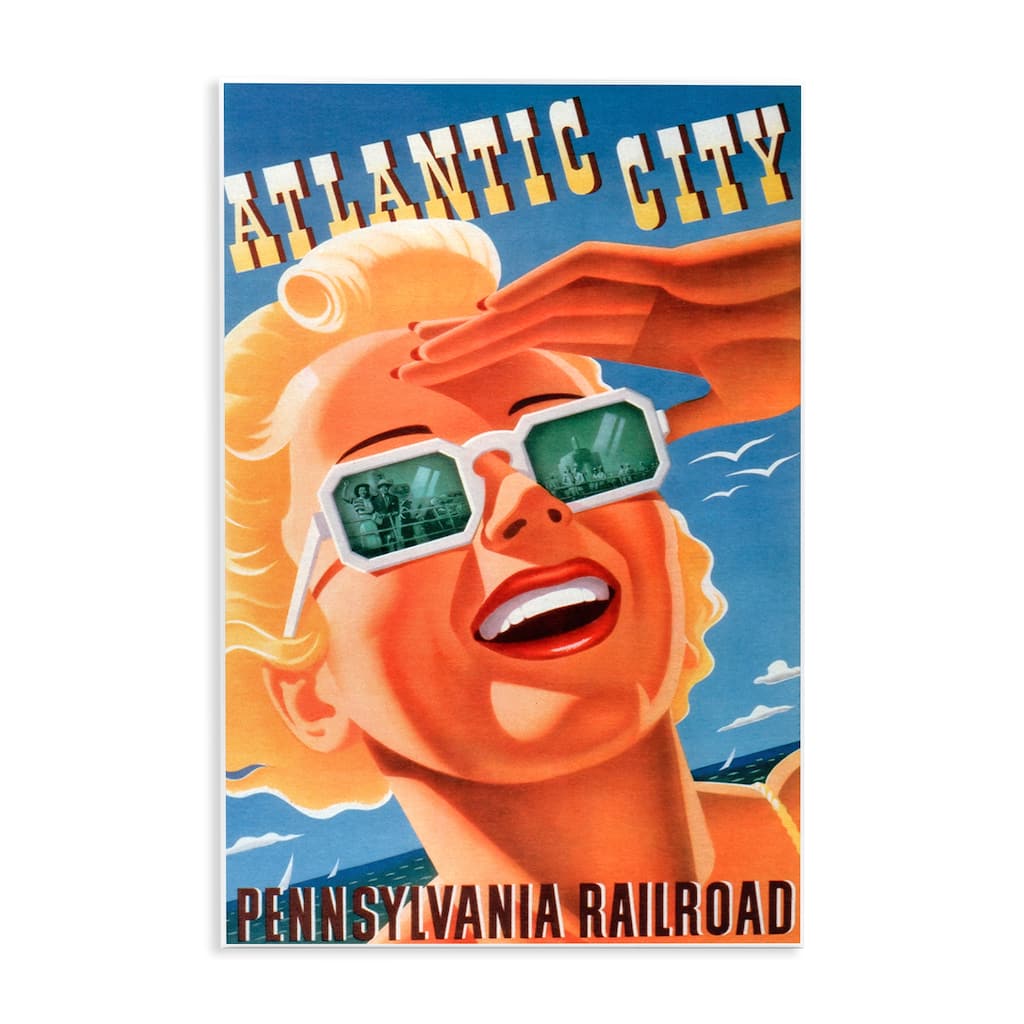 Stupell Atlantic City Vintage Woman Wall Plaque Art Design By Marcus Jules