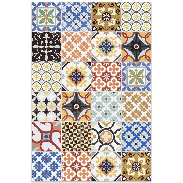 American Art Decor Decorative Vinyl Floor Mat Tile - 2' x 3 ...