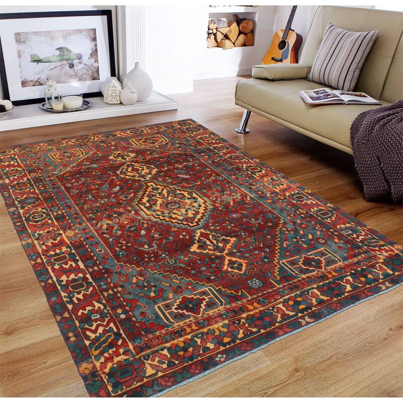 Fine Vintage Distressed Keiko Rust/Grey Rug - 5'7