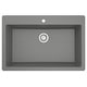 preview thumbnail 20 of 61, Karran Top Mount 33 in. Large Single Bowl Quartz Kitchen Sink