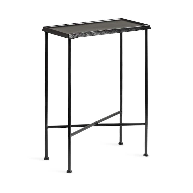 Kate and Laurel Sanzo Slim Side Table - 17x9x24 - Black