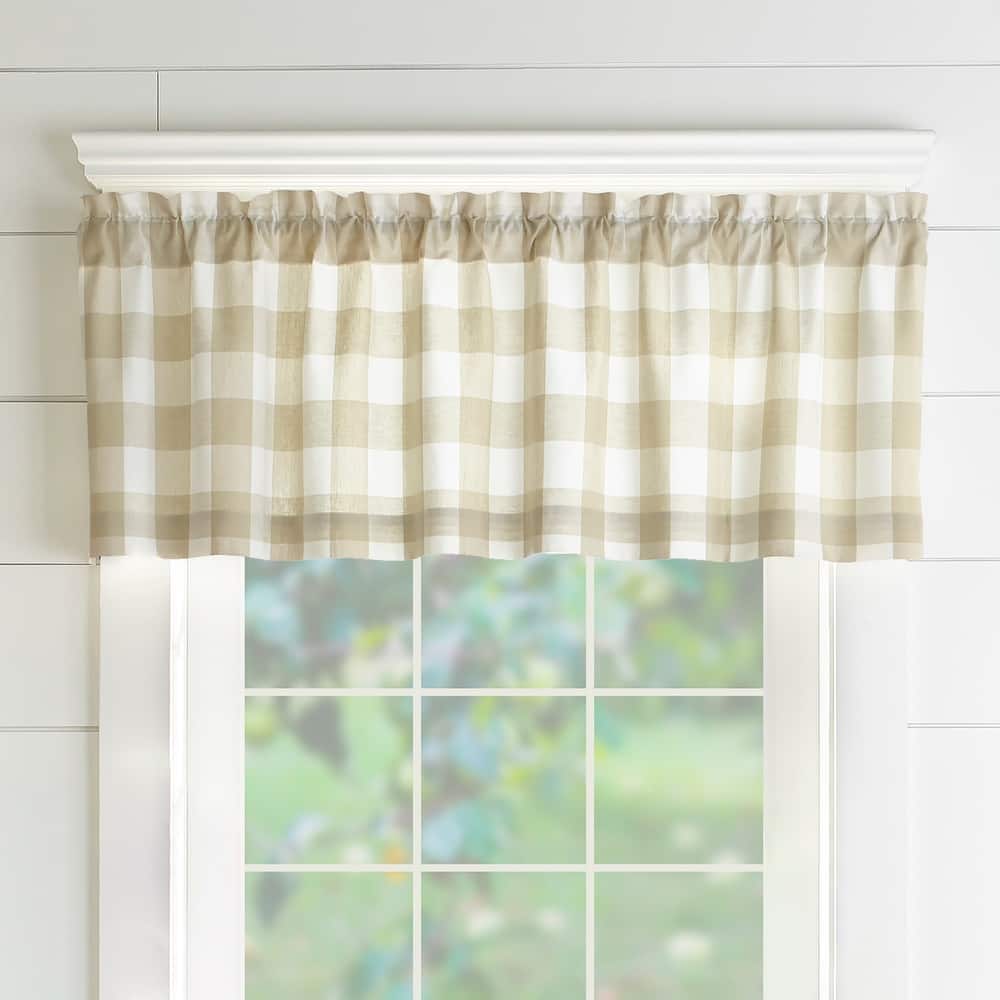 The Gray Barn Emily Gulch Buffalo Check Kitchen Curtain Valance - 60" W x15" L