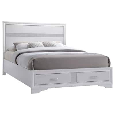 Miranda Contemporary Wood Storage Panel Bed