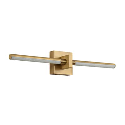 Matte Black/Gold Finish Integrated LED Wall Sconce Vanity Light Bar
