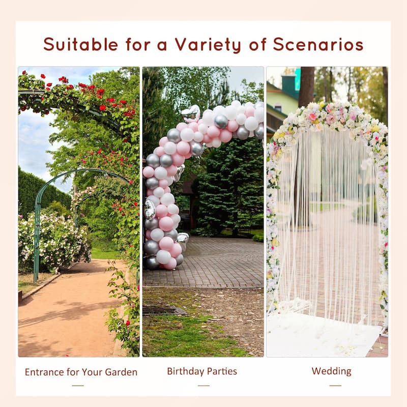 Outsunny 90in Wood Garden Arbor Arch with Trellis Wall