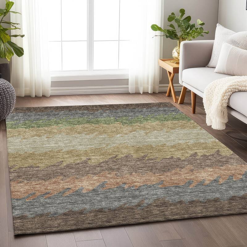 Premium Washable Super Soft Modern Ombre Mayfield Rug - Chocolate - 3' x 5' - Rectangle
