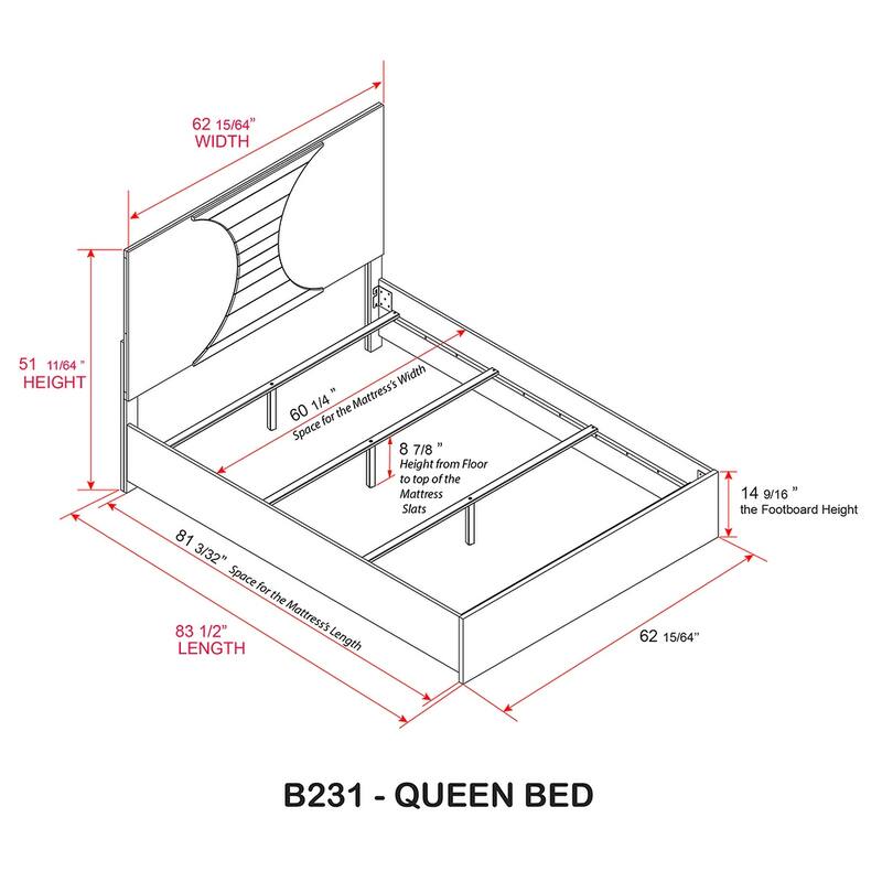Claire Collection White Gold LED Wood Modern Bed