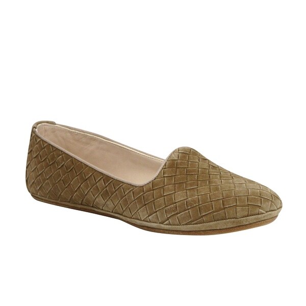 brown suede flat shoes