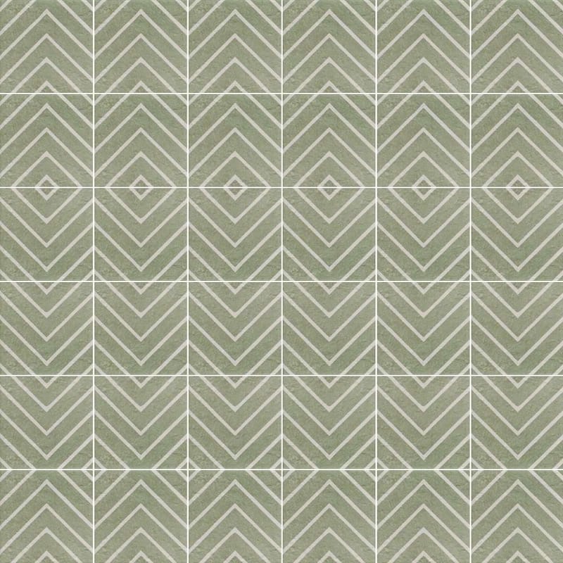 Verity Woven 8x8 Matte Porcelain Encaustic Tile - Floor, Wall, Backsplash