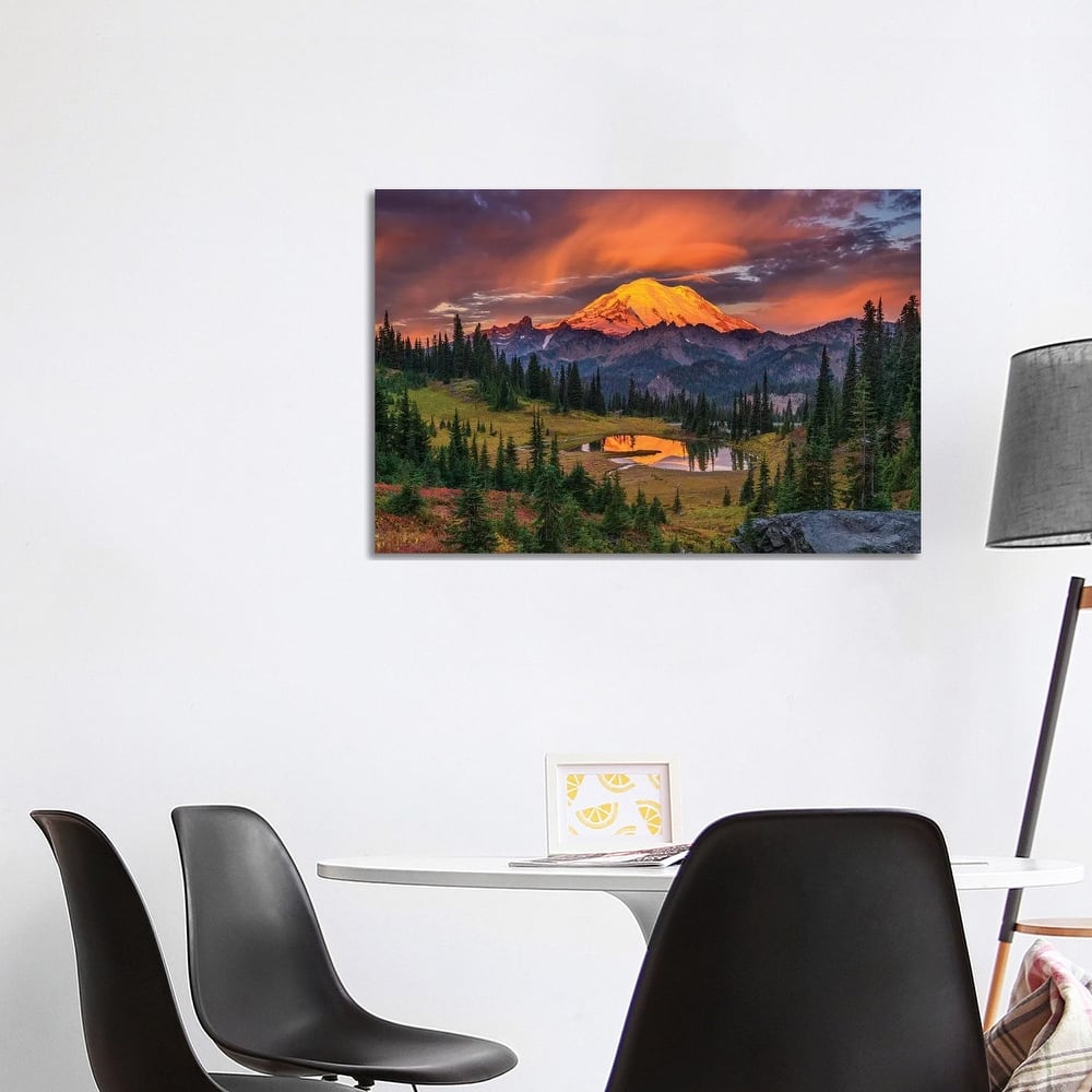 iCanvas "USA, Washington State, Mt. Rainier National Park at sunrise." by Jaynes Gallery Canvas Print