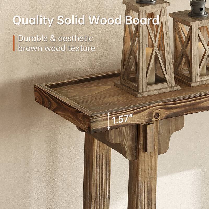 Solid Wood Console Table for Entryway