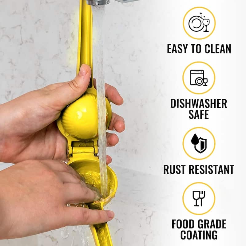 Zulay Kitchen Handheld Lemon Squeezer and Single Bowl Citrus Juicer