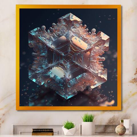Designart "Water Crystal Peace I" Modern Geometric Framed Art Print