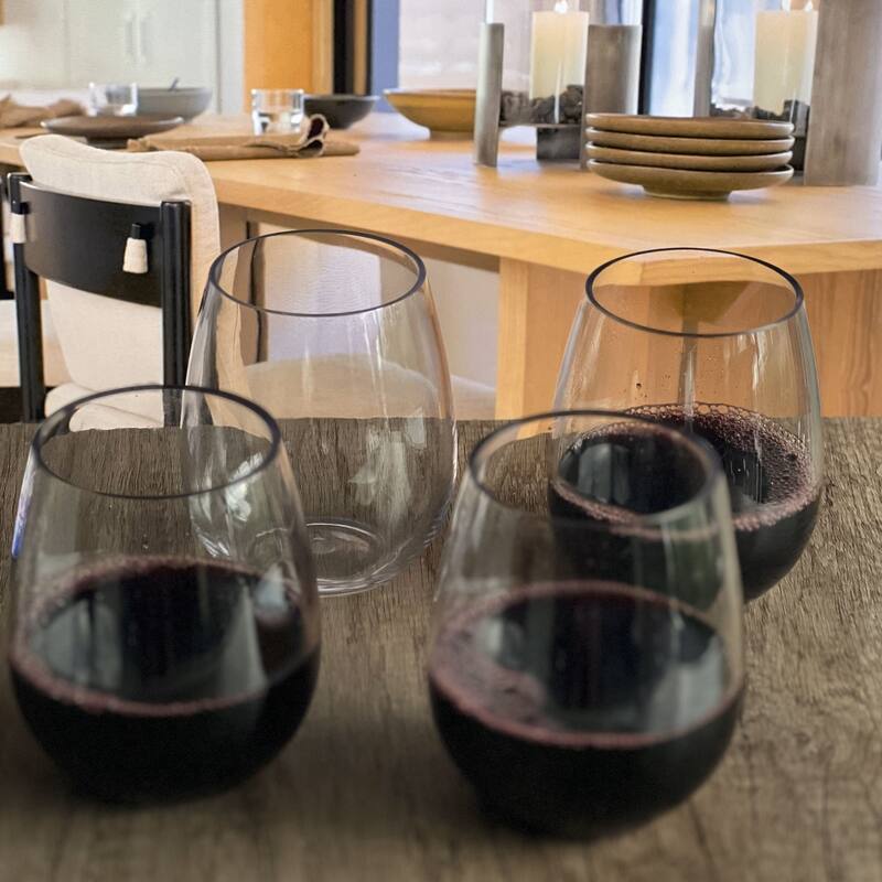 Oval Halo Tritan Glasses Drinking Set of 4