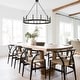 preview thumbnail 7 of 41, Update 12-light 40In Modern Farmhouse Wagon Wheel Chandelier