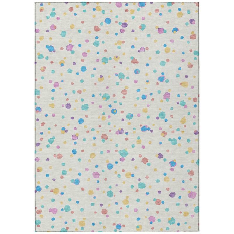 Machine Washable Indoor/ Outdoor Contemporary Sheinelle Chantille Rug