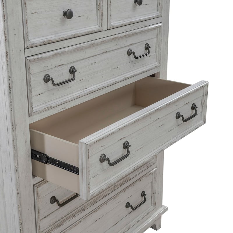 River Place Riverstone White & Tobacco Dresser