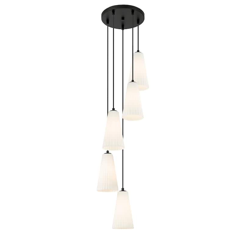 Farrell 5 Light Chandelier in Matte Black