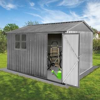 Metal Outdoor Storage Sheds with Waterproof Roofs and Lockable Doors