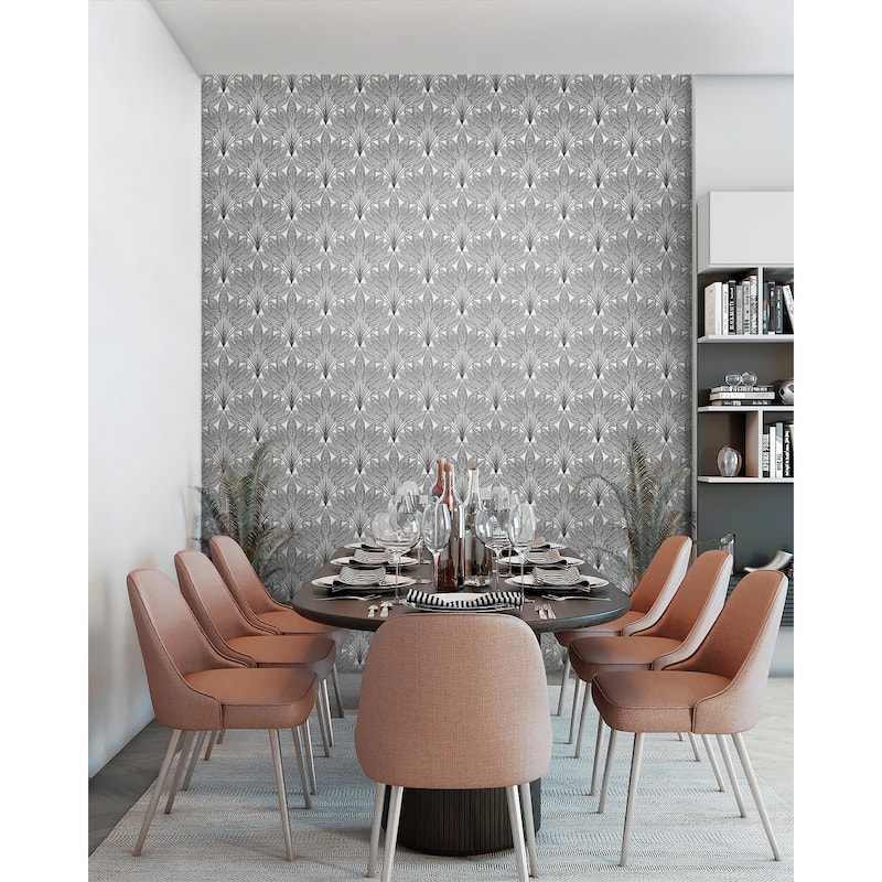 NextWall Peacock Leaves Peel and Stick Wallpaper
