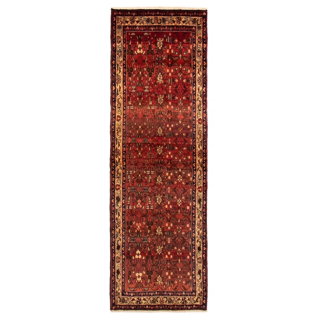 ECARPETGALLERY Hand-knotted Andelz Copper Wool Rug - 3'2 x 9'3