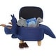 preview thumbnail 7 of 14, Critter Sitters 15-In. Seat Height Denim Blue Triceratops Dino Storage Ottoman, Furniture for Nursery, Bedroom, and Playroom