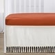 preview thumbnail 5 of 4, Sweet Jojo Designs Orange Boho Bohemian Girl 4pc Nursery Crib Bedding Set Burnt Rust Ivory Farmhouse Shabby Chic Fringe Cotton