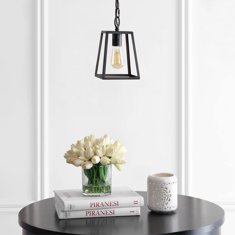 Marais 6.25" Metal LED Pendant, Oil Rubbed Bronze by JONATHAN Y