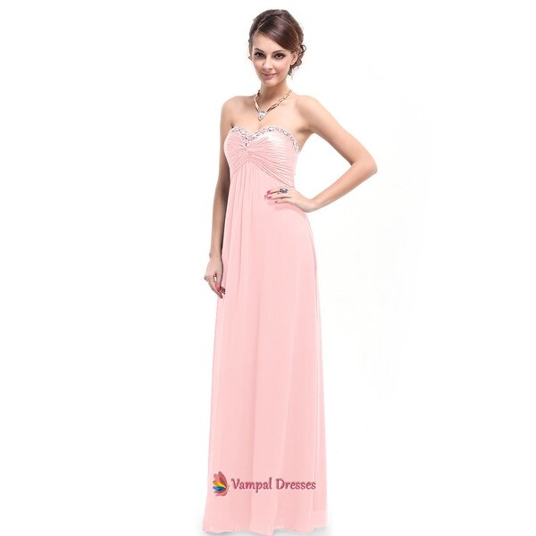 petal pink chiffon bridesmaid dresses