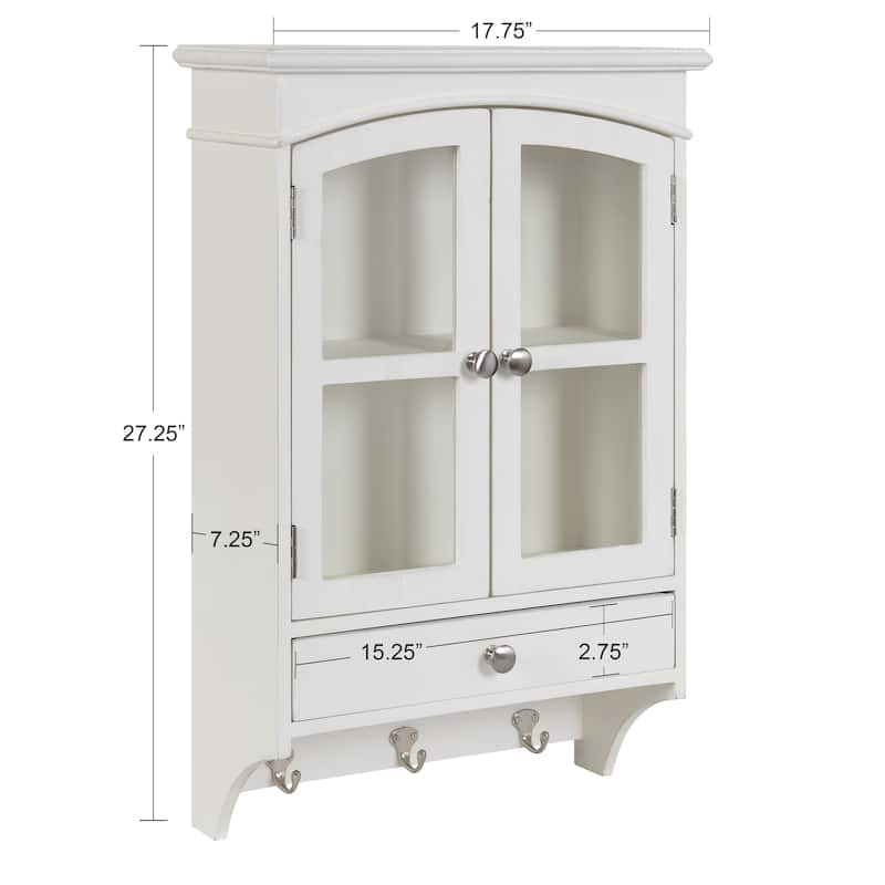 Kate and Laurel Highfield Decorative Wall Cabinet - 18x8x28