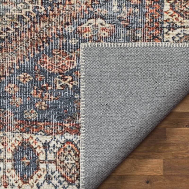 Well Woven Lotus Ripon Vintage Medallion Machine Washable Area Rug