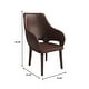 preview thumbnail 35 of 63, Vivara Set of 2 Leather Dining Chair with Padded Seat - Mid-Century Arm Chair for Home Office Bar & Kitchen