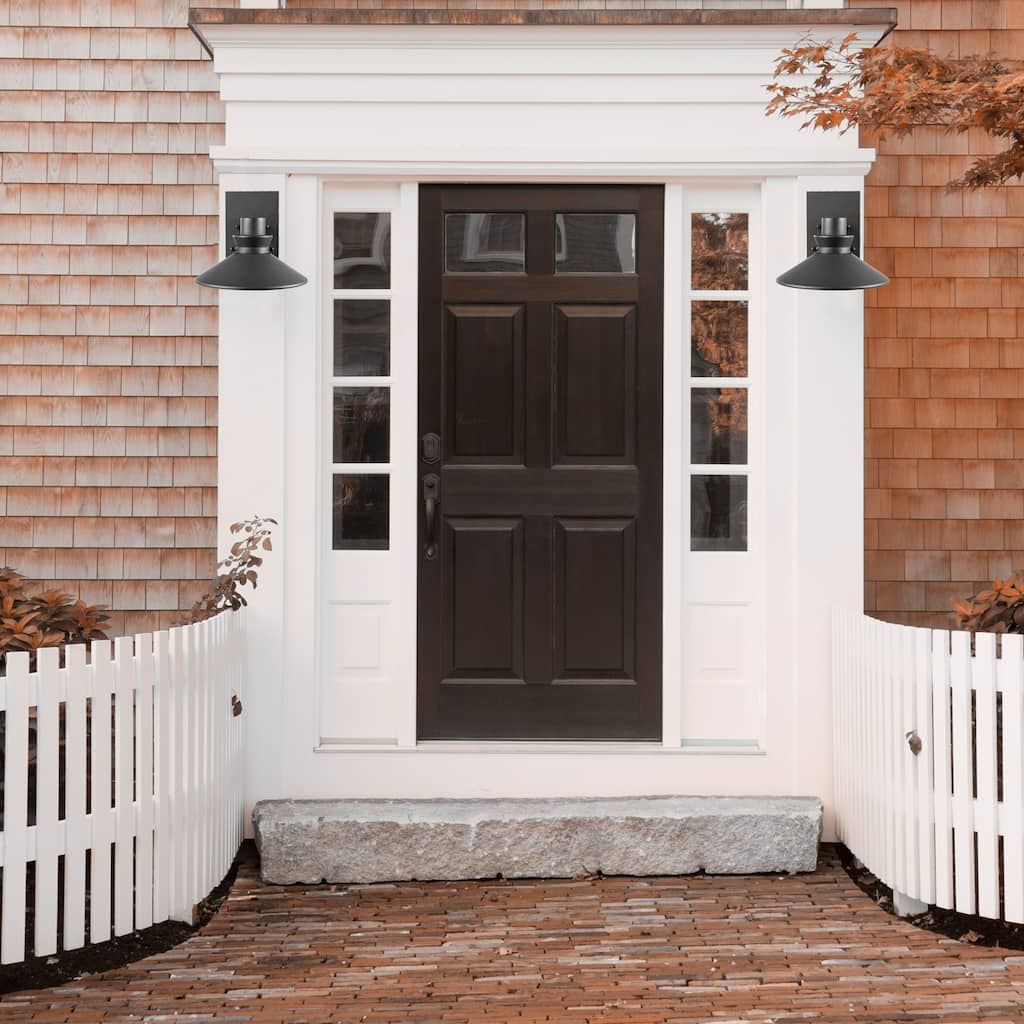 Harris Matte Black 11-Watt LED Integrated Outdoor Wall Sconce - one size