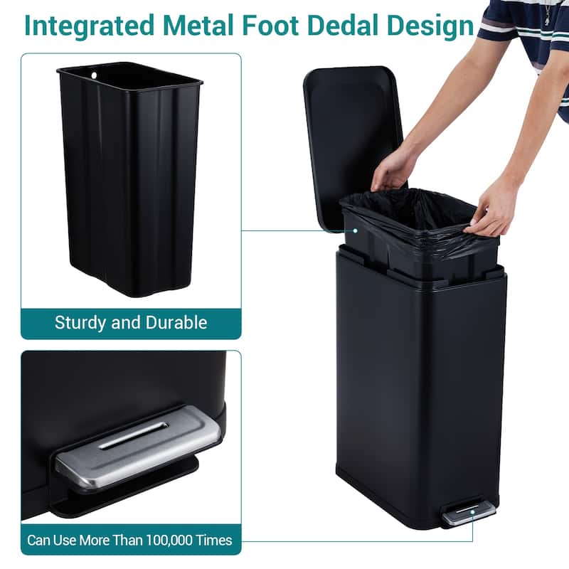 13 Gallon Stainless Steel Trash Can