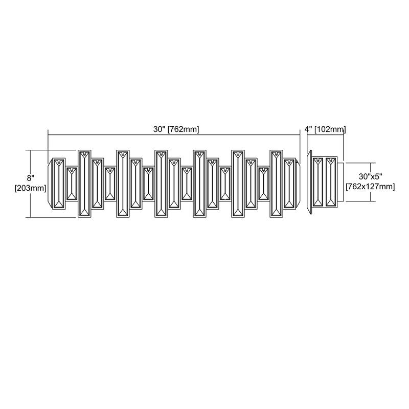 Elk Home Crystal Height Oiled Bronze With Crystal 5 Light Vanity Light