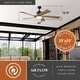 preview thumbnail 3 of 9, VAXCEL Wedgewood 60 in. Contemporary Ceiling Fan, Dimmable Integrated LED Light Kit and Remote Control, DC Motor
