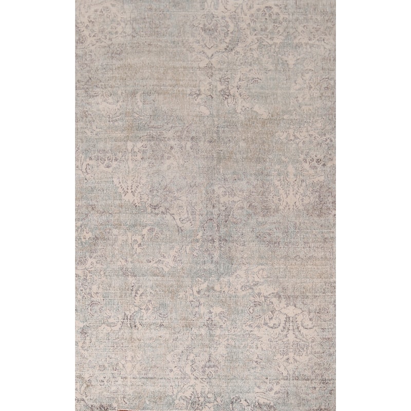 Abstract Indian Area Rug Handmade Wool Carpet - 4'11"x 7'10"