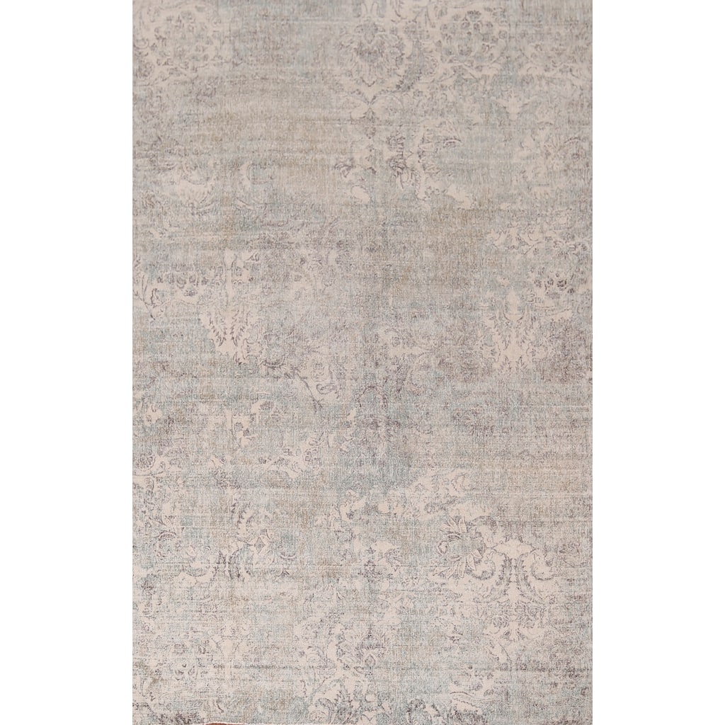 Abstract Indian Area Rug Handmade Wool Carpet - 4'11"x 7'10"