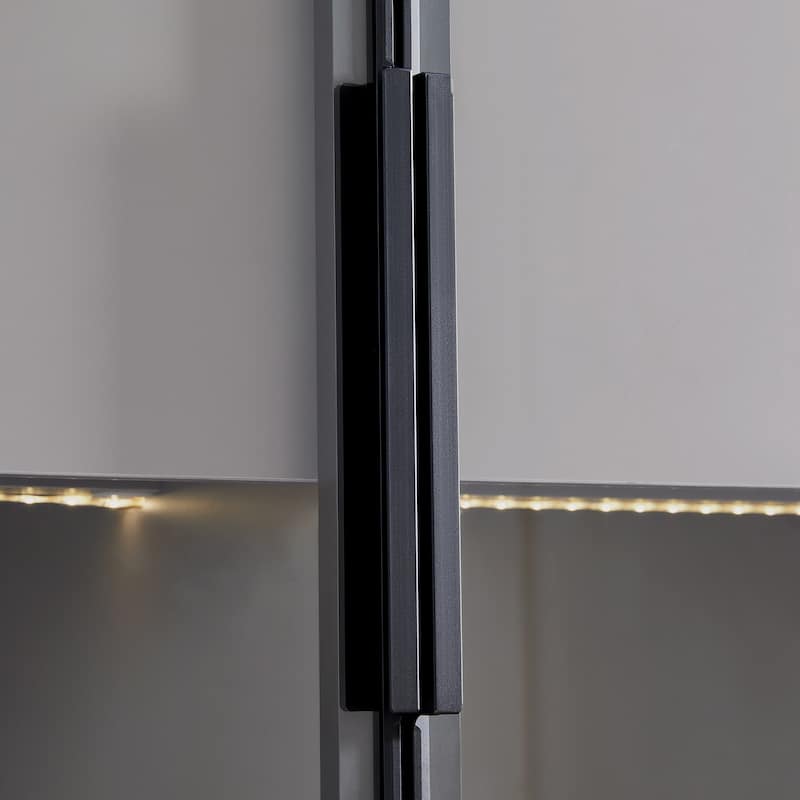 60.6'' Tall Display Cabinet with Tempered Glass Door
