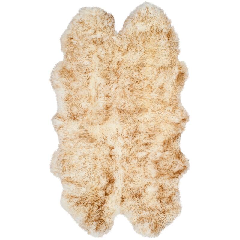 SAFAVIEH Handmade Natural Sheepskin Leanca 3.4-inch Thick Rug