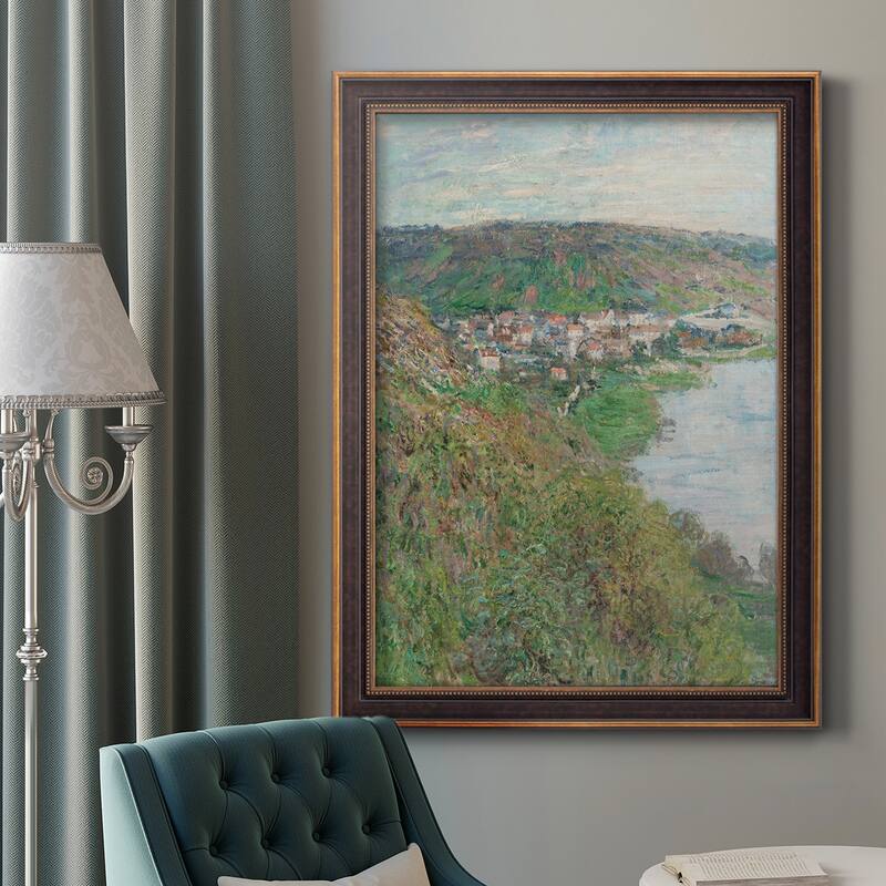 View of Vétheuil Premium Framed Canvas- Ready to Hang
