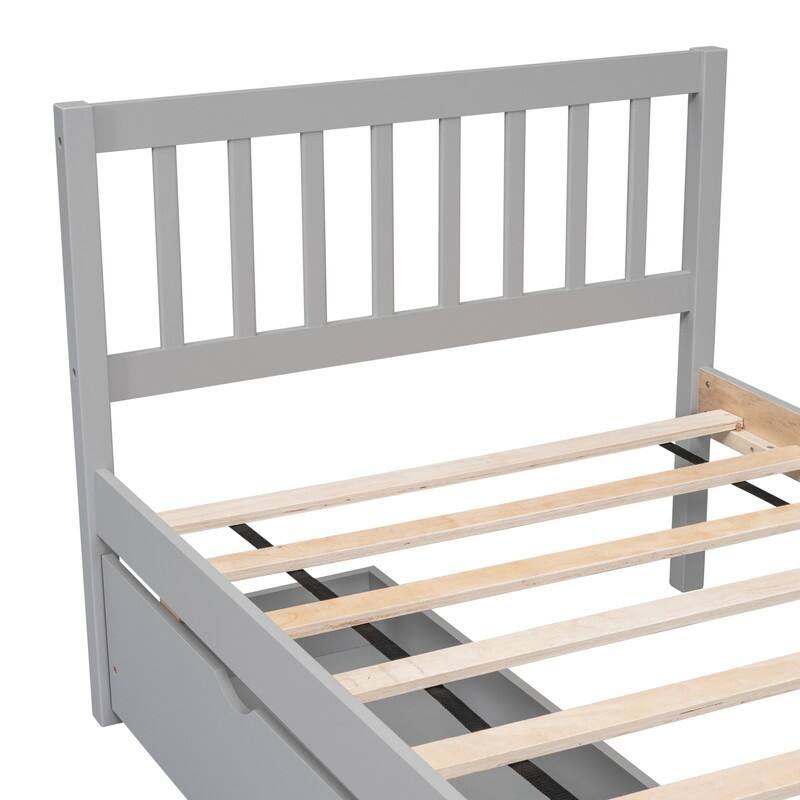 Modern Design Wooden Twin Size Platform Bed with 2 Drawers