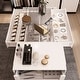 preview thumbnail 15 of 20, HOMELAVY Glass-Top Closet Organizer White Dressing Island Ample Storage Dresser Cabinets