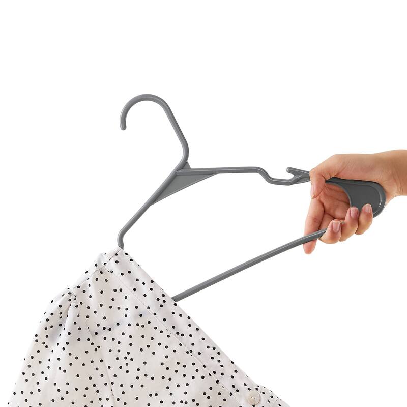 VECELO Plastic Adult Hangers Holds Up To 10 Lbs(25/50 Packs Option), Clothes Hangers
