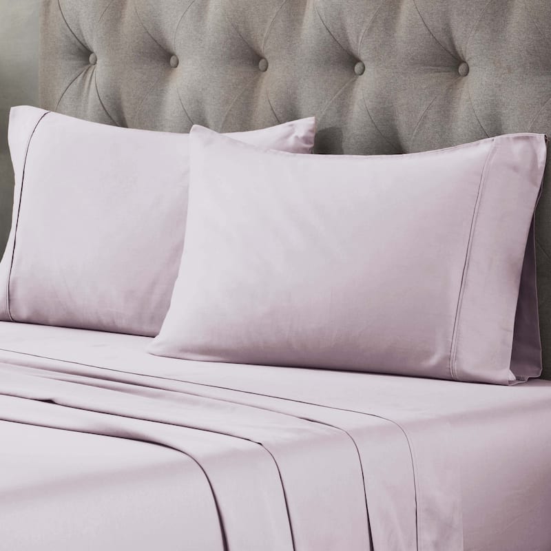 Superior Egyptian Cotton 400 Thread Count Pillowcases - Set of 2 - Lilac - King